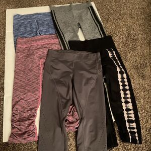 Dri-Fit Cropped Leggings Athletic Seafoam  Arious Colors 5 Pack Small Gym Gear